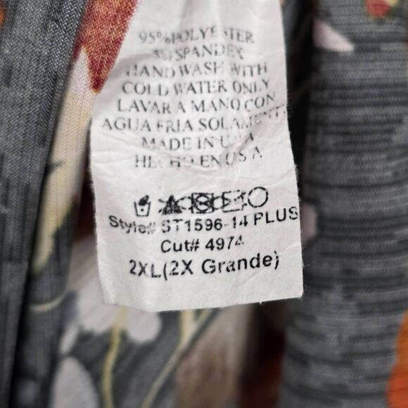 ChicSoul Floral Blouse Womens 2XL Made USA - Picture 6 of 7